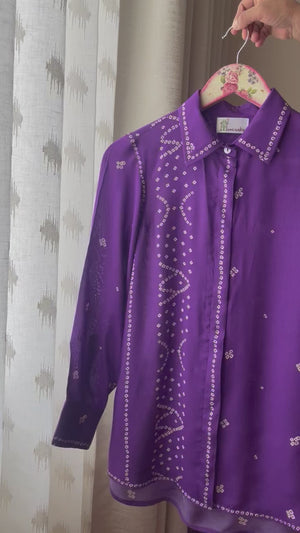 Purple Digital TieDye Shirt